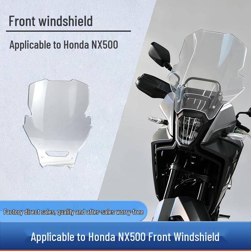 Honda NX400/NX500 Heightened Windshield Accessory - Thickened Transparent Front Shield