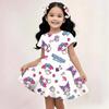 Sanrio Summer Dress Fashion Cartoon Cute Cinnamoroll Hello Kitty 3D Printing Dress Kid Short Sleeve Princess Clothing Kuromi