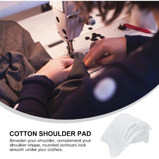Didiseaon 50pcs White Shoulder Pads Sewing Sponge Shoulder Pads Shoulder Enhancers Jacket Shoulder Mats for Women Men Suit Coat Jacket Clothes