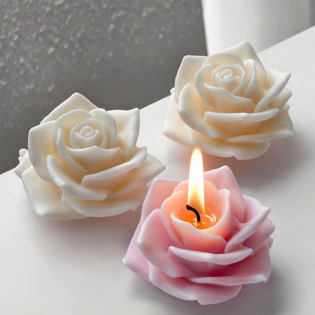 Rose Flower Silicone Candle Molds for Making Candle Soap Epoxy Resin Multipurpose Silicone Mould for Gypsum Decoration