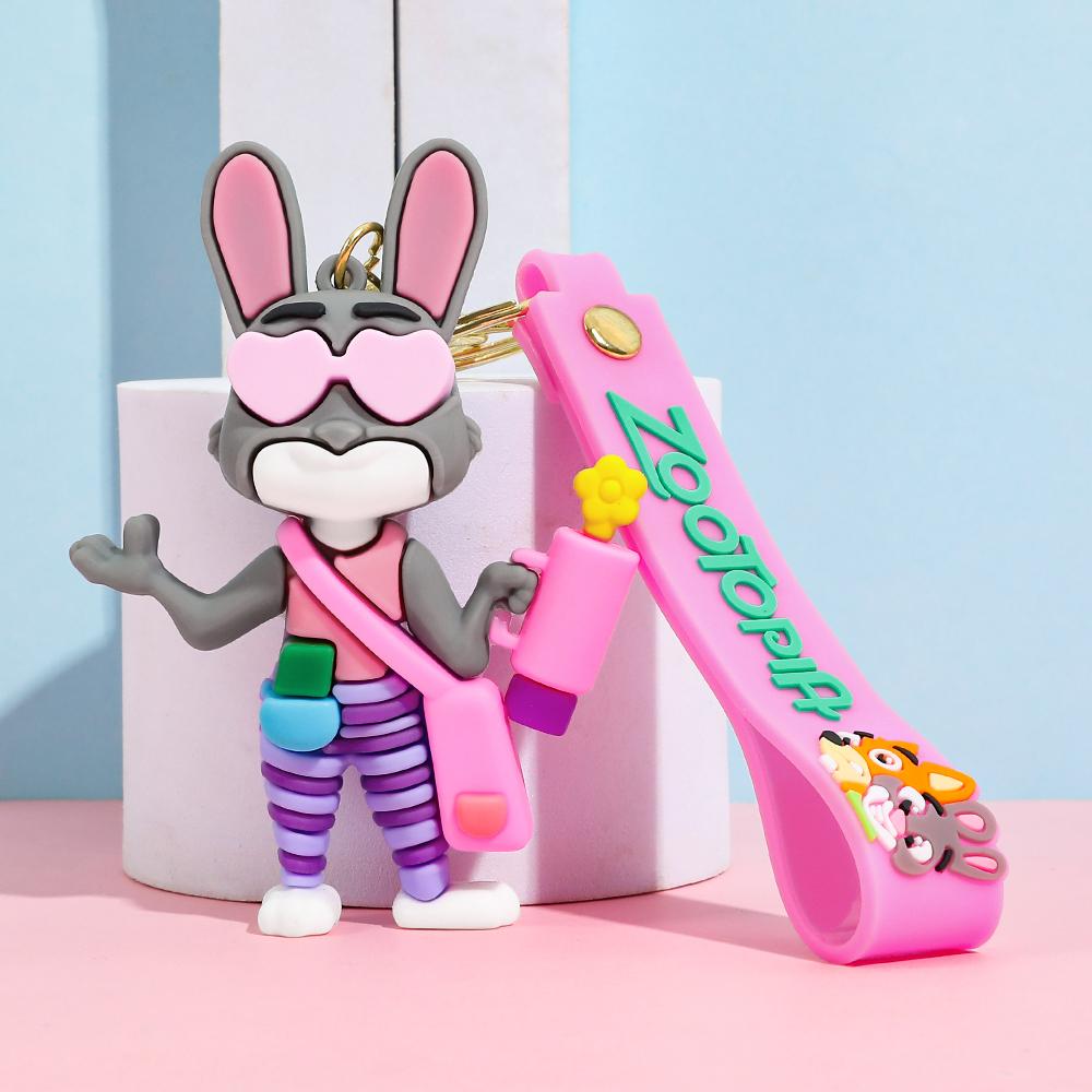 New Anime Zootopia 2 Figure Cute PVC Doll Car Key Ring Accessories Bag Pendant Charm Perfect Christmas Gift for Her