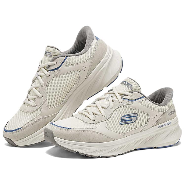 Skechers Sport Mens Comfortable Versatile Synthetic Leather Wear-Resistant Breathable Warm Low-Top Running Shoes Men Sneakers Off-White 232947-OFWT