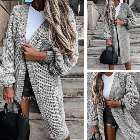 Abrigo de suéter Cuello en V Resistente al frío De longitud media Twist  Suéter de cárdigan de color puro para mujeres comprar a buen precio —  entrega gratuita, reseñas reales con fotos —