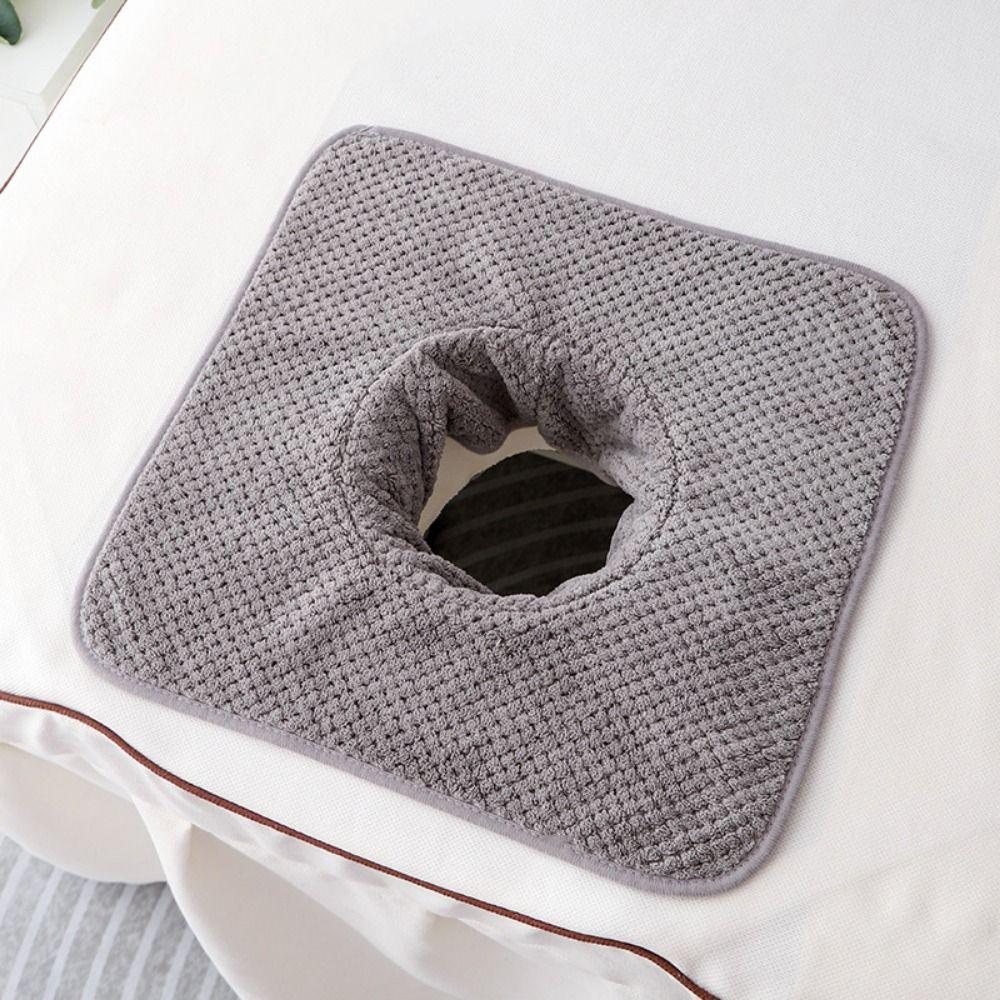 with Hole Beauty Salon Towel Thickened Headrest Pads Massage Face Towel  Home Accessories