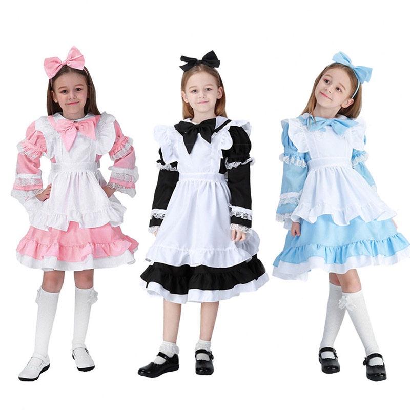 Alice In Wonderland Costume Cosplay Women Girl Maid Lolita Fancy Halloween Dress