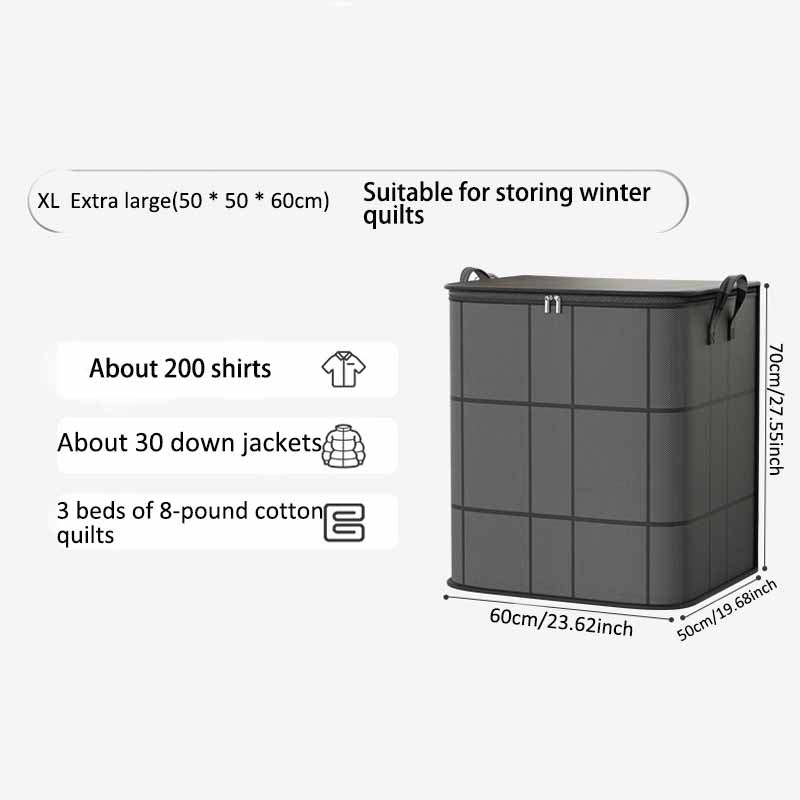 Super Large Capacity! Thick Black Woven Storage Bag For Home Use, Clothes, Blankets, Cotton Quilts, Organizing And Moving Tools