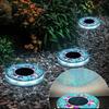 Luce Solare a Disco Mosaico, Illuminazione da Giardino Impermeabile in Vetro, Luci LED Decorative Colorate per Sentieri dal Tramonto all'Alba