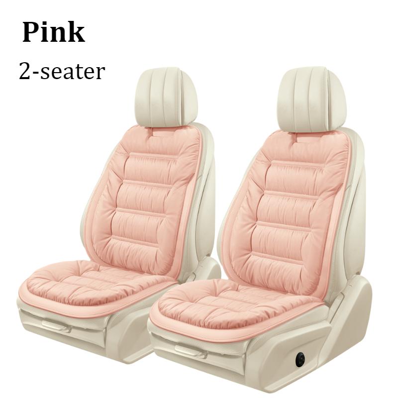 2-seater Elegant Comfortable Down Feather Car Seat Cushion Plush PU Leather Thick Warm Cozy for Autumn Winter