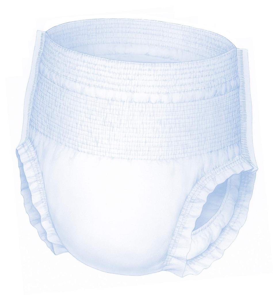 Acty Skin Care Adult Thin 18 Count Diapers, Pants, 2-Use Absorption, M-L Size,