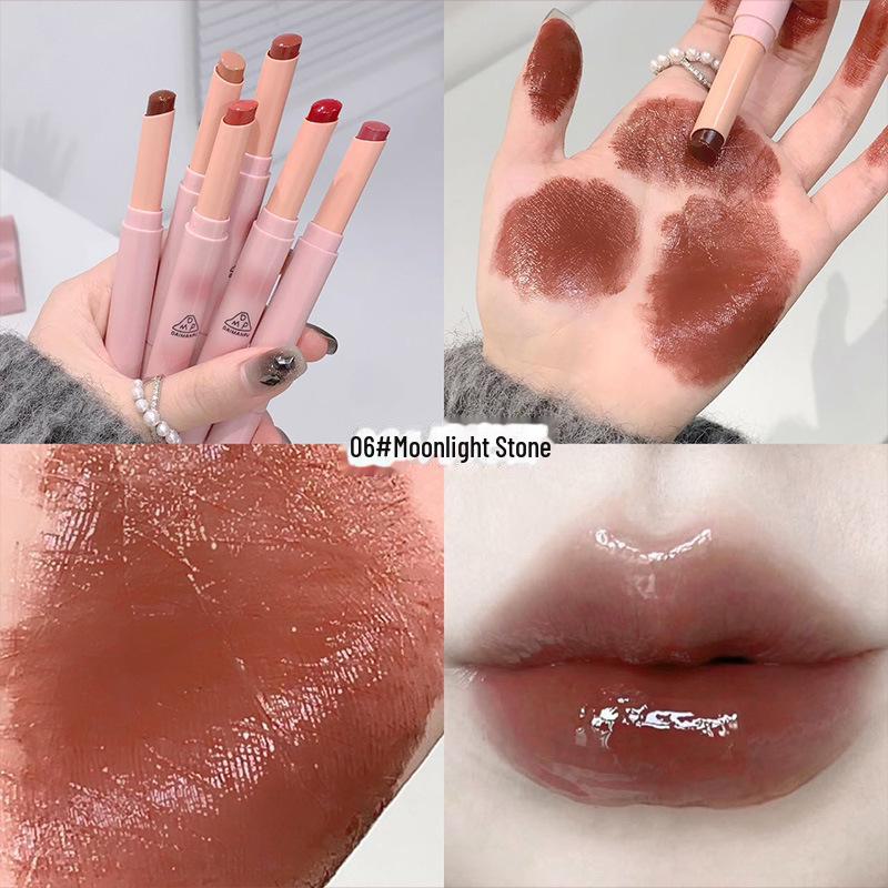DaimAnpu Rotating Lip Gloss: Moisturizing Lipstick with Water Shine, Reduces Lip Lines.