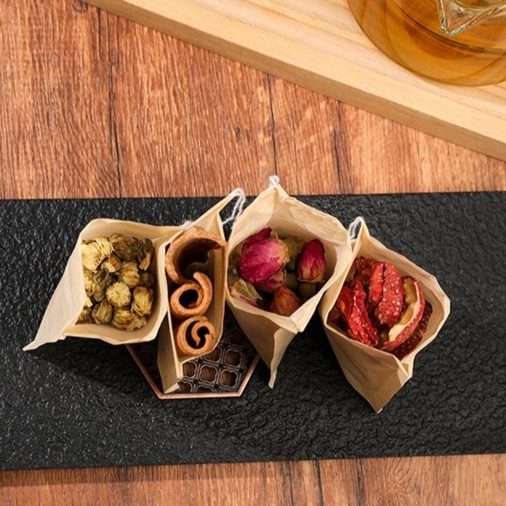 100 pieces/set Empty Drawstring Teabags Tea Filter Bags  Boiling Braised Ingredients