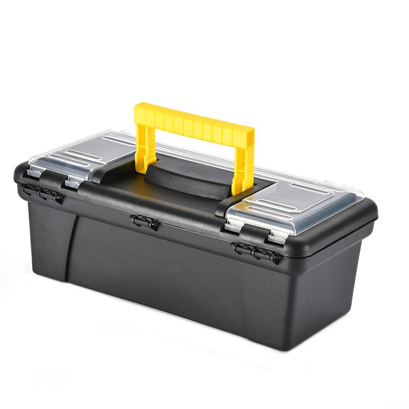 Large Industrial Grade Portable Hardware Toolbox - Durable, Thickened Plastic Organizer for Home, Car, or Electrician Use