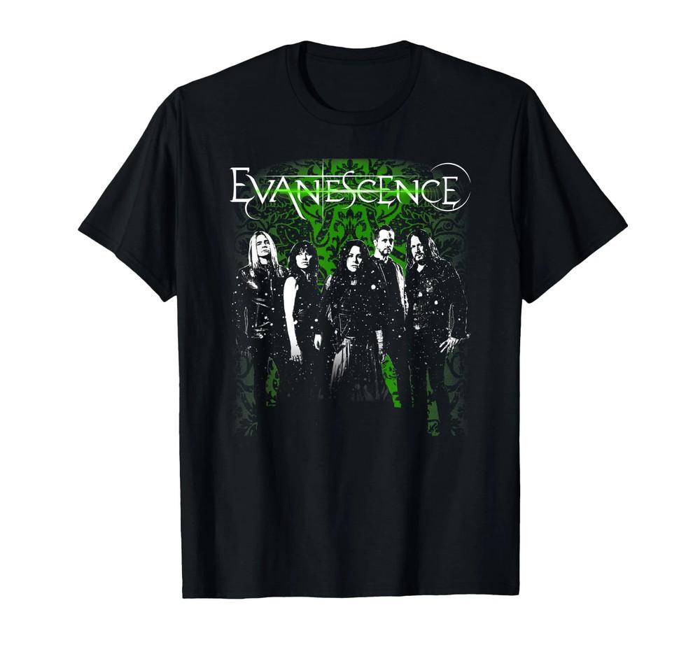 Evanescence členové kapely Černé bavlněné tričko Plná velikost S-5XL Unisex tričko