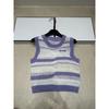 Xuanmen Striped Knit Vest - Slim Fit, Flattering and Versatile Round Neck Top for Summer 2026