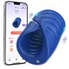 For Electric Masturbator Penetrating Type Glans Vibrator 142g Blue Climax Open To Fit Any Completely Powerful Soft Stimulates with Wave Folds and