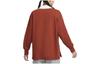 Nike Sportswear Essentials T Shirts Women's Dark Orange Lapel Moderate Straight Fit FB8721-832