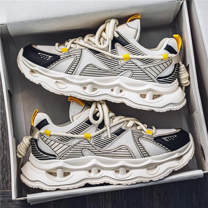 

Men s shoes 2024 new summer mesh breathable thin casual platform sports heightening bag bottom dad Forrest Gump tide shoes 44