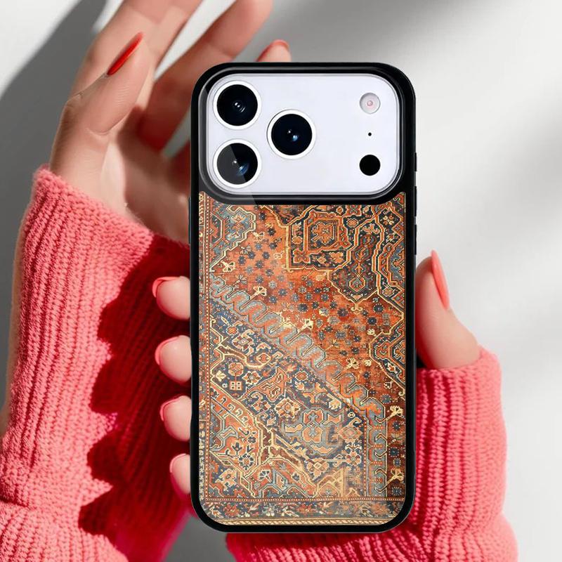 Persian Carpet Floral Phone Case for iPhone 17 Air 16e 15 14 13 Pro Max Back Cover for 12 11 Pro Coque