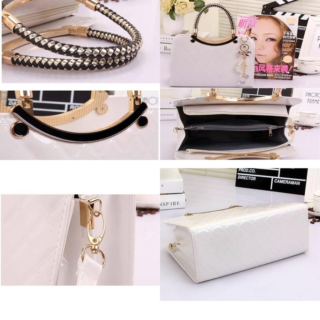 Fashionable Pu Leather Shoulder Bag With High Capacity And Rhombus Design For Women