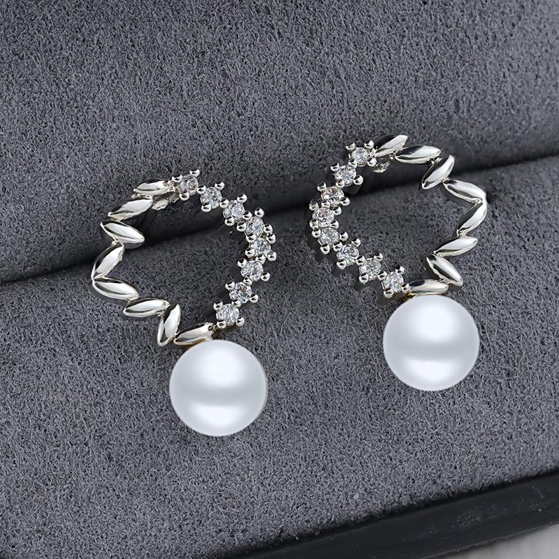 

Light Luxury Sell Pearl Earrings for Ladies Shiny AAA Adjustable Boutique High-end Jewelry Party Event Wedding