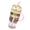 Silicone Straw Cup Large Capacity Water Bottle with Handle Multipurpose Beverage Container Portable Girls Drinkware