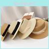 Trendy Top Flat Woven Wide Brim Straw Hat For Sun Shield And Outdoor Activities