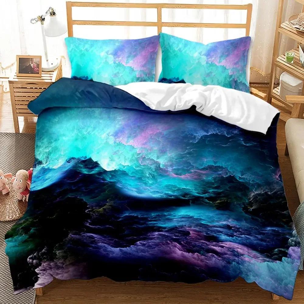 Galaxy Universe Outer Space Bedding Set Duvet Cover Bedroom Comforter Single Twin King Size Quilt Cover Home Textile