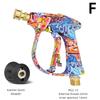 Graffiti Design High Pressure Water Gun 4350PSI 1L Foam Gun 1/4" Quick Nozzle Kit with Karcher Adapter & Anti-Slip Rubber Base