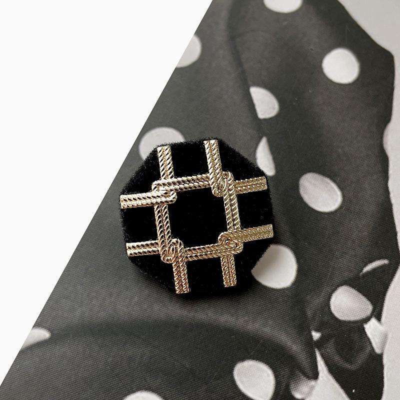 6Pcs Luxurious Design Inlaid With Rhinestones Metal  Button For Clothing Coat Skirt Clothing Accessory High Qulity Glod Black