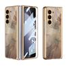360 Degree Protective Painted Glass Case for Samsung Galaxy Z Fold 5 6 7 Luxury Plating Frame Glass Case For Galaxy Z Fold5 Case