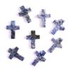 Pack of 19 Crystal Crosses Charm Holeless Design Natural Energy Enhancers for Meditations Home Office Desk Decors Craft