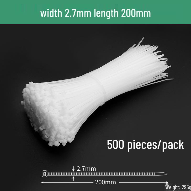 Black Self-Locking Nylon Cable Tie with Strong Anti-Theft Buckle