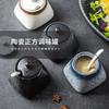 Japanese-style Ceramic Seasoning Jar Set Hotel Restaurant with Lid Seasoning Jars Household Kitchen Seasoning Bottles and Spoons