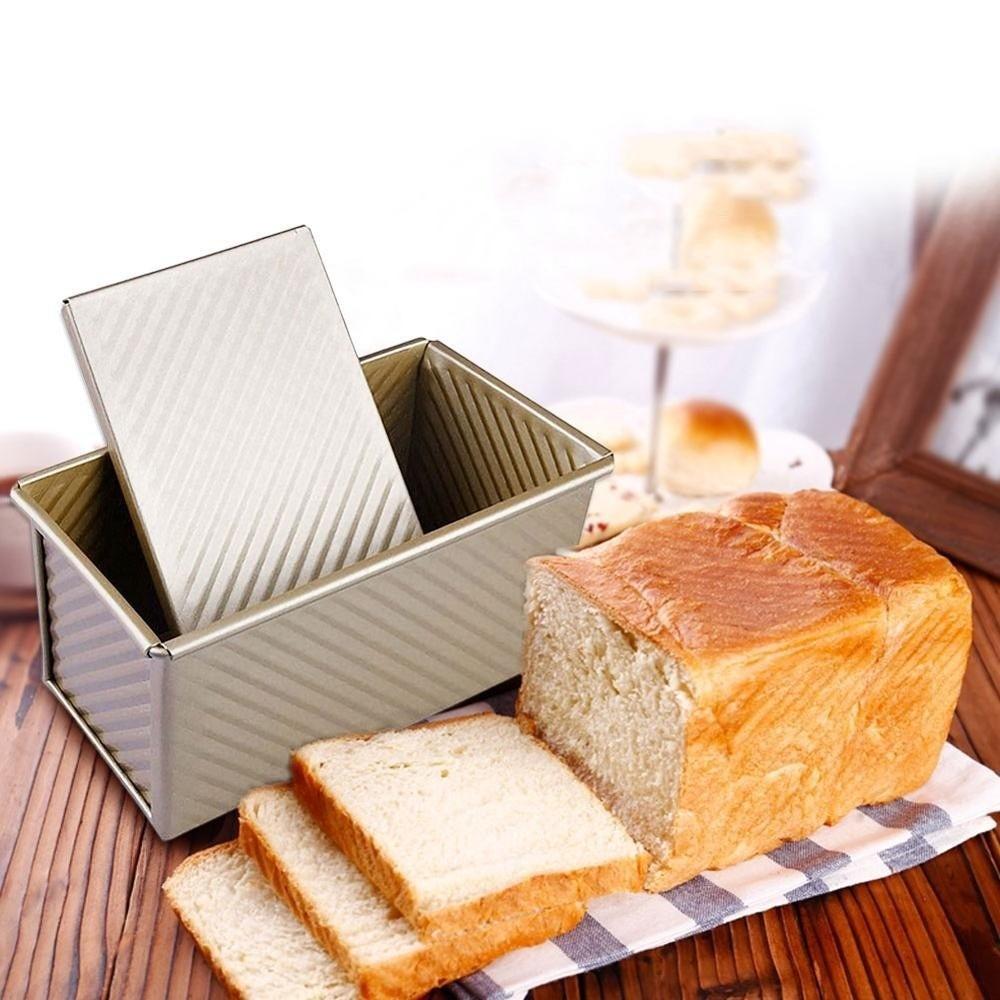 with Cover Bread Baking Mould Rectangle Shape Cake Toast Box Loaf Pan Oven Cake Baking Making Tool