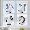 Static Cling Window Film Cartoon Penguin for Kids Room Bedroom Living Room Glass Decor