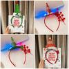 Christmas Hair Hoop Christmas Decoration 2025 Hairband Headband Glowing Hair Pins Christmas Gift for Girls Boys Navidad