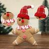 Gingerbread Man Plush Ornament for Christmas Tree Decoration