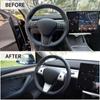 Car Steering Wheel Panel Wrap Steering Wheel Cover Protector Decoration Sticker For Tesla Model 3 Y  2022 2023