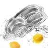 304 Stainless Steel Divided Dinning Plate Silver Child Feeding Plate Food Tray  Restroom