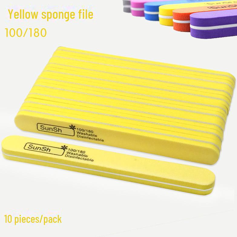 

Двусторонняя пилка-губка для дизайна ногтей: Одна сторона грубая, одна сторона мелкая для полировки маникюра 17.8 × 1.9 × 1.1 cm
