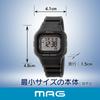 MAG Digital Solar Dual Urethane Small Suitable for Black Watch, Powered, Power, Waterproof, Strap, Size, Children, MW-551A,