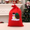 Handmade Santa Claus Christmas Gift Bag Backpack with Non-woven Applique