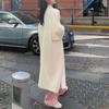 White Long Cardigan for Women Winter Clothes Knitted Fluffy Long Sleeve Cashmere Sweater Coat Korean Style Warm Vintage