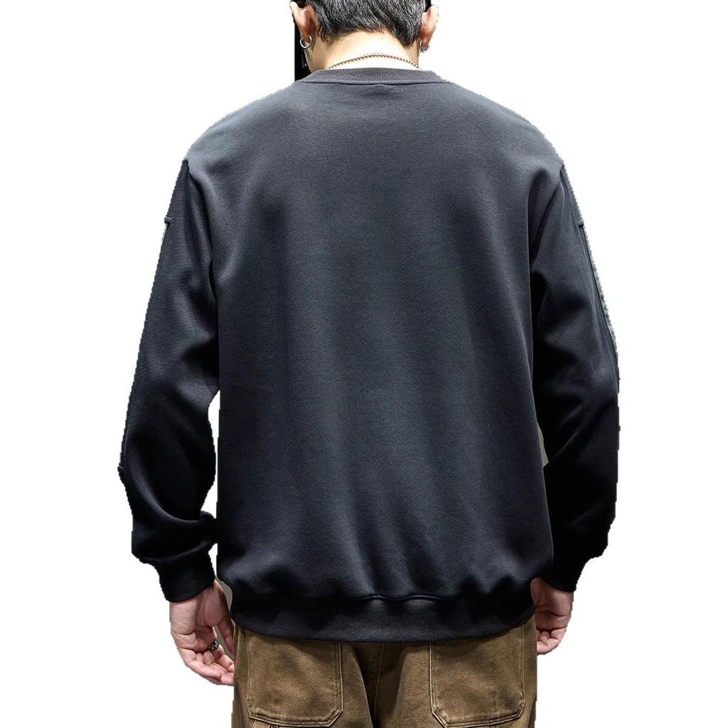 Men's Trendy Striped Crewneck Sweatshirt - Autumn 2025 Casual Heavyweight Long Sleeve Top