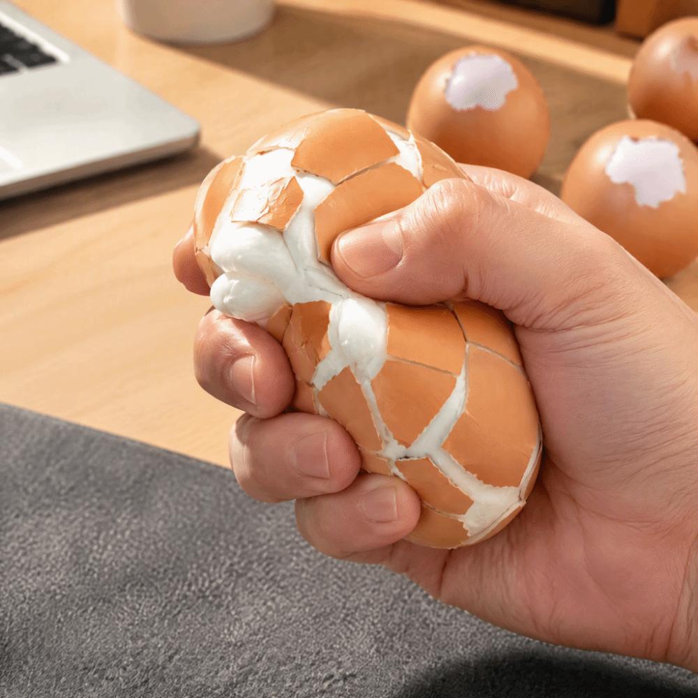 Soft Crunchy Egg Squishy Toy Sound Effects Crack Egg Fidget Squishy Toy Children's Gifts