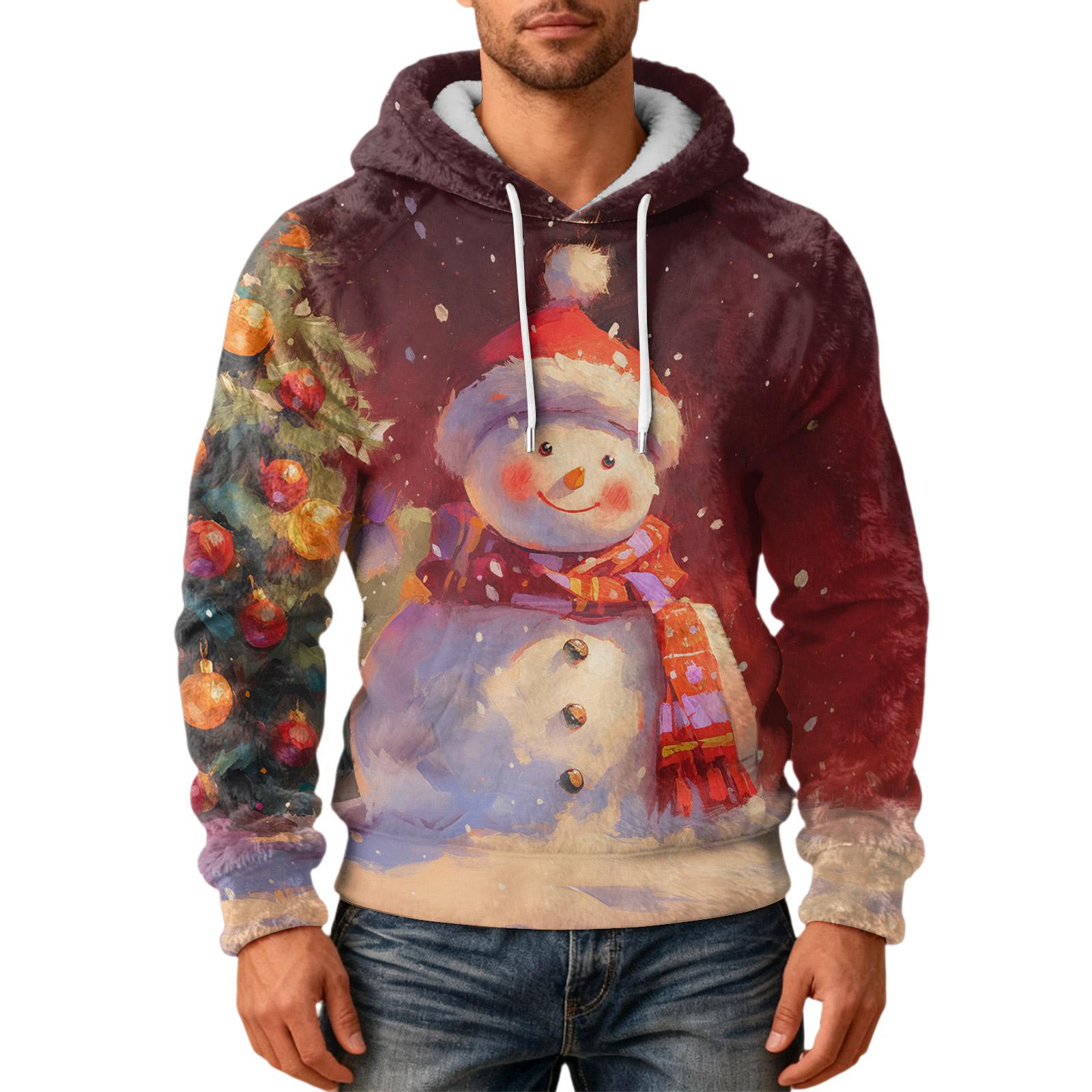 

Men s Fashion Leisure Hooded Hood Plush Long Sleeves Hoodie XL