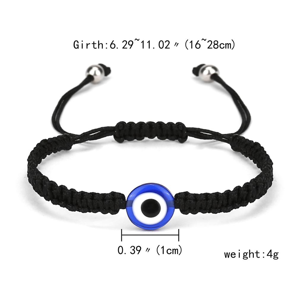 Turkish Blue Evil Eye Handmade Braided Red Black Rope Bracelet For Women Men Lucky Friendship Jewelry Adjustable Couple Bracelet