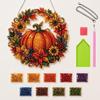 1 Set Acrylic Diamond Art Kits Pumpkin Design Diamond Painting Hanging Ornament  Tree Decoration