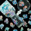 30 Beautiful Mermaid Laser Hot Gold-plated Transparent Waterproof Stickers DIY Creative Hand Account Wishing Bottle