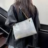 Texture popular new trend fashion casual chain solid color shoulder crossbody big bag women